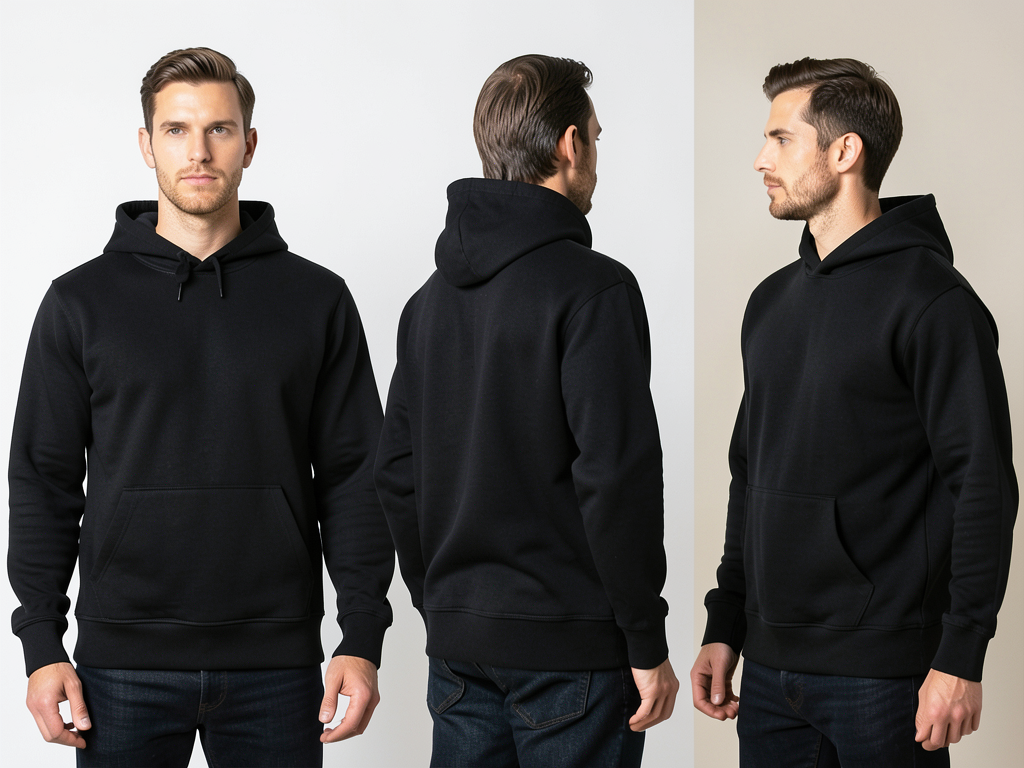 Men’s Black Pullover Hoodie