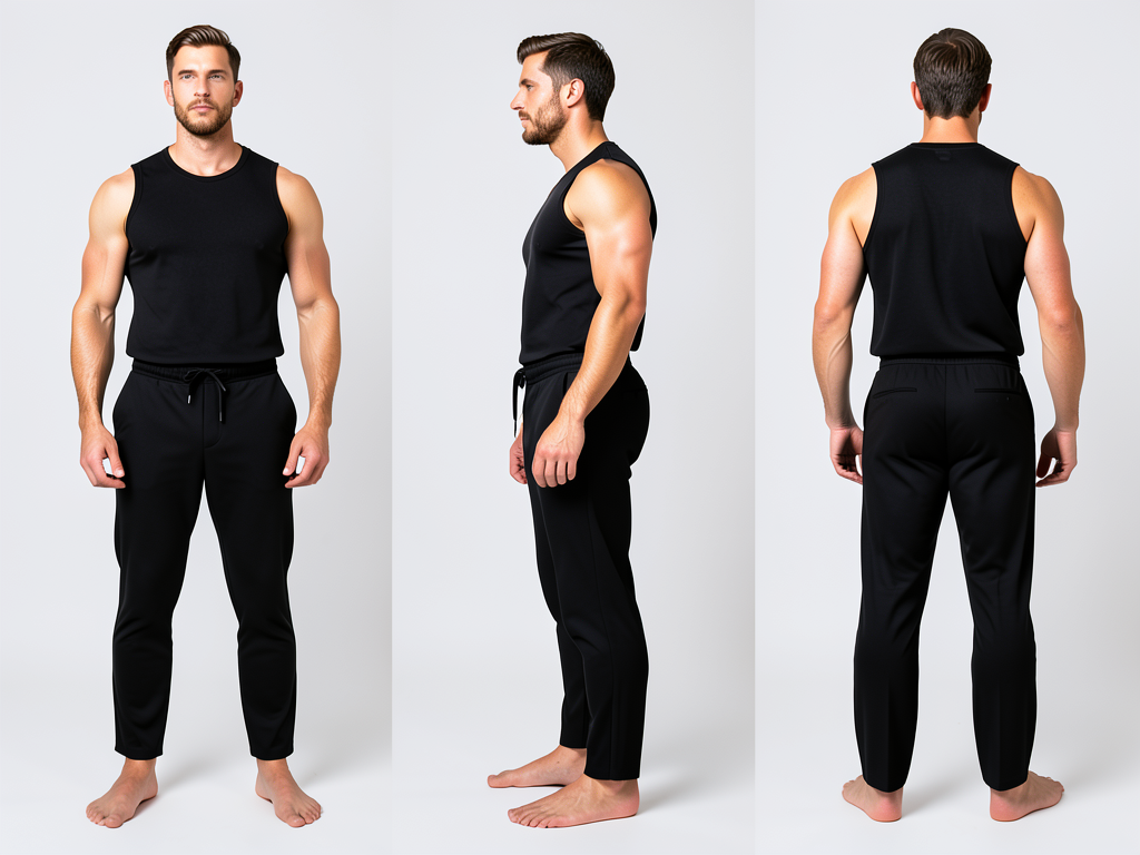 Men’s Black Slim Fit Jogger Trousers