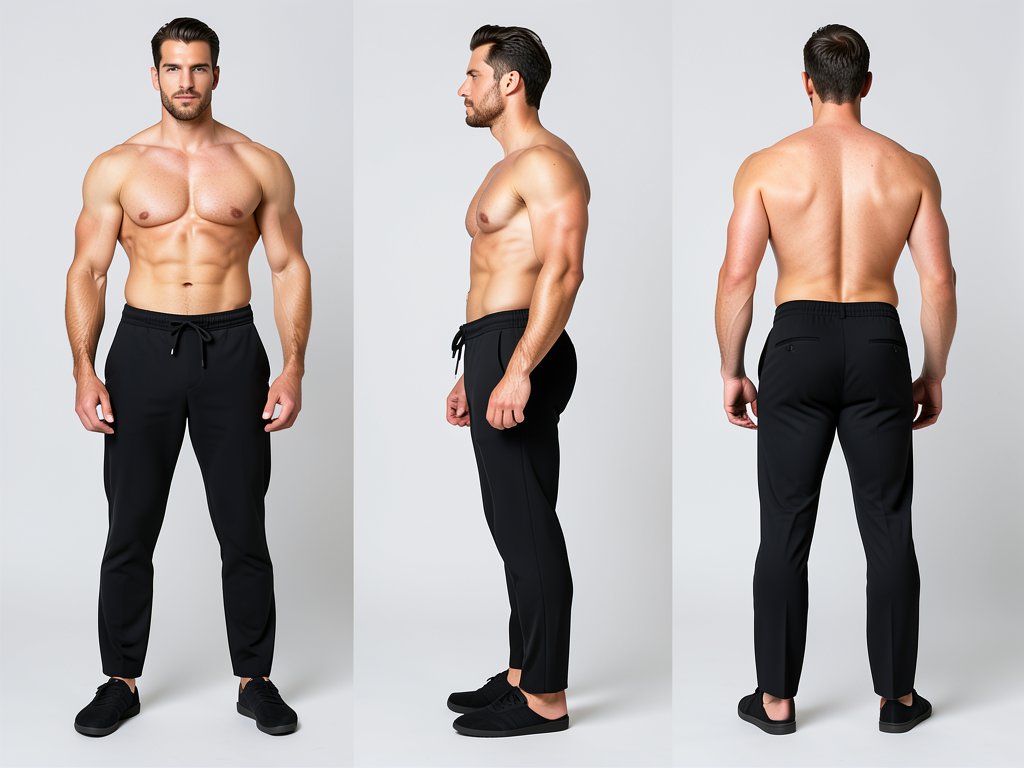 Men’s Black Slim Fit Jogger Trousers